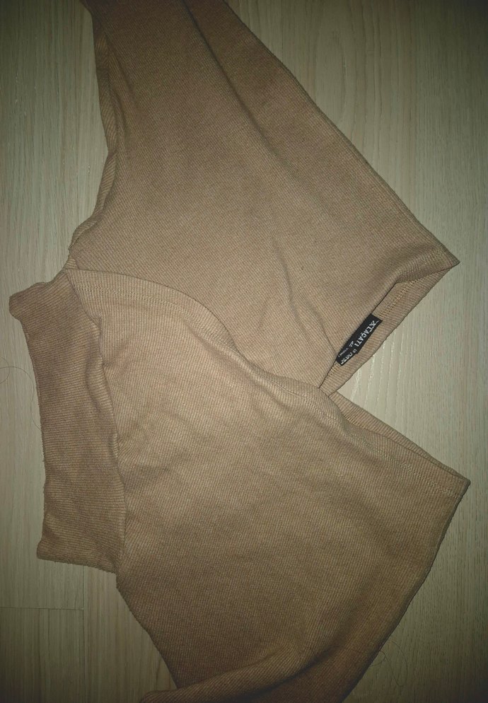 V Yaka Mavi Triko Kadın Bluz - Görsel 5