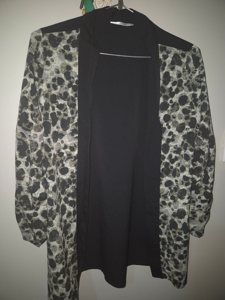 Leopar Desenli Kadın Blazer - Görsel 2