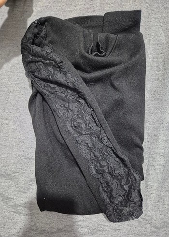 Siyah Uzun Kollu Triko Elbise - Görsel 4