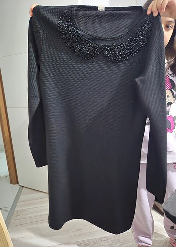 Siyah Midi Kadın Triko Elbise - Görsel 4