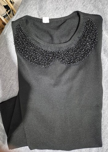 Siyah Midi Kadın Triko Elbise - Görsel 2