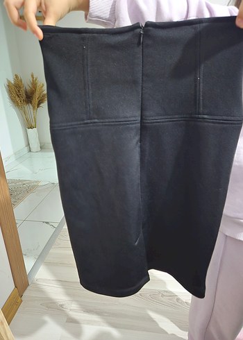 Siyah Ofis Mini Etek - Görsel 3