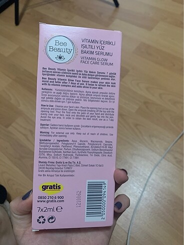  Beden Bee beauty yüz bakım serumu