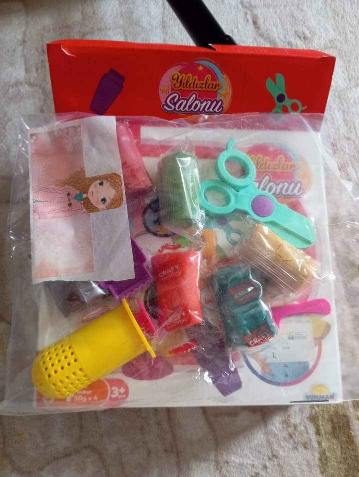 Renkli Oyun Hamuru Saç Tasarım Seti - Görsel 2