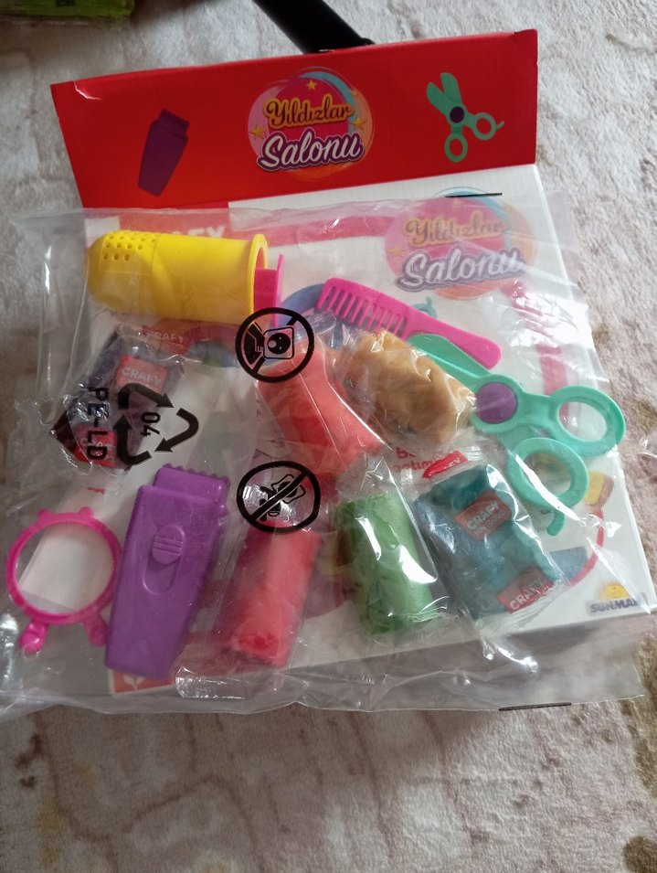 Renkli Oyun Hamuru Saç Tasarım Seti - Görsel 3