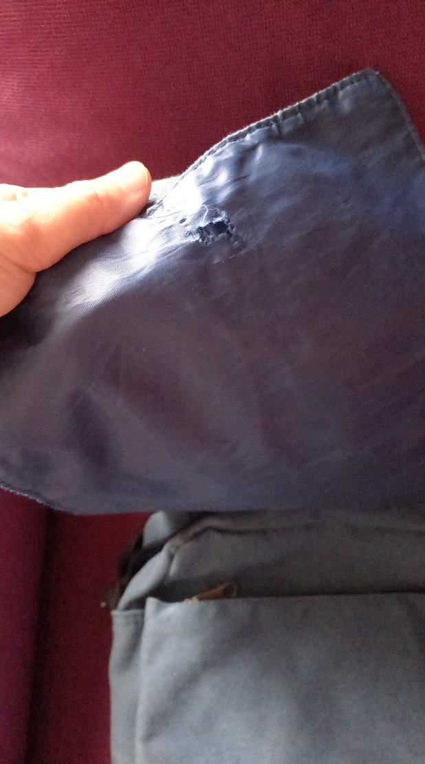 Baskılı Mavi yandan canta - Görsel 3