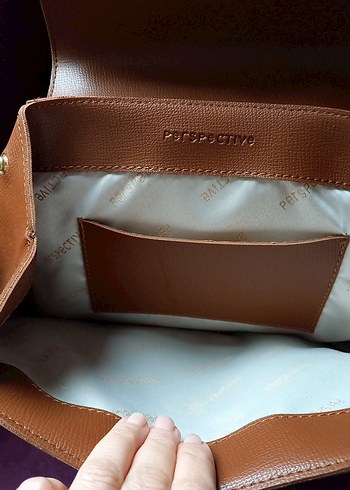 Minimalist Kahverengi Deri Kadın Çanta - Görsel 3