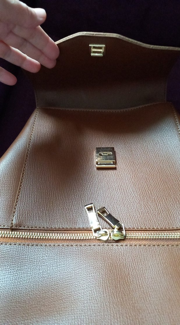 Minimalist Kahverengi Deri Kadın Çanta - Görsel 2