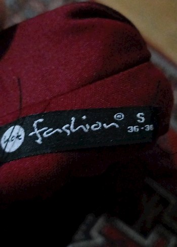 Bordo Uzun Kollu Yüksek Yakalı Kadın Elbise - Görsel 4