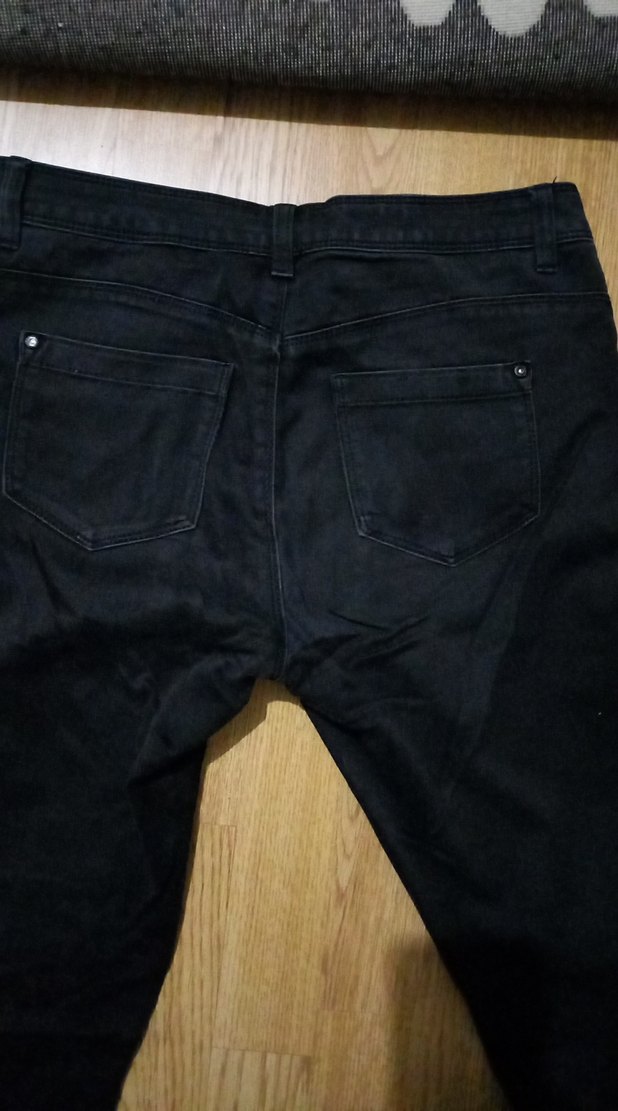 Erkek Siyah Regular Fit Denim Pantolon - Görsel 3