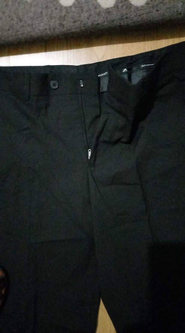 Siyah Kemerli Erkek Kumaş Pantolon - Görsel 2