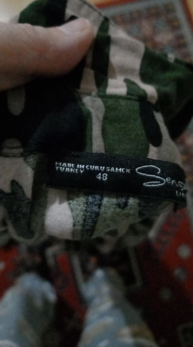 Kamuflaj Desenli Uzun Salaş Kadın Elbise - Görsel 3