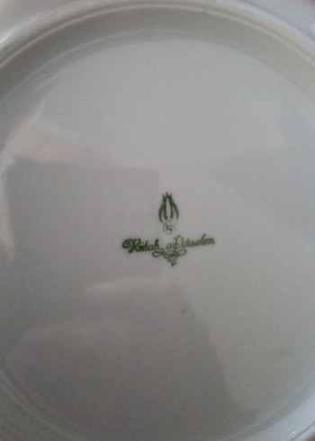 Beyaz Çiçek Desenli Porselen Tabak - Görsel 2