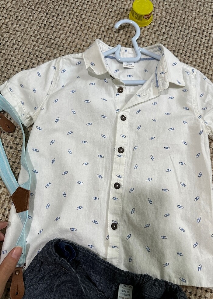 Lcw bebek şortlu askılı takım - Görsel 3