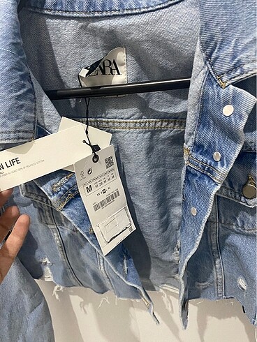 m Beden Zara crop kot ceket