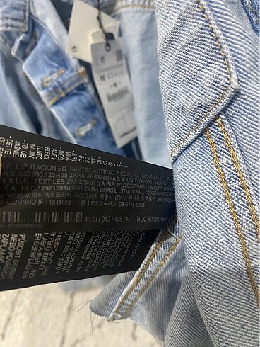 m Beden mavi Renk Zara crop kot ceket