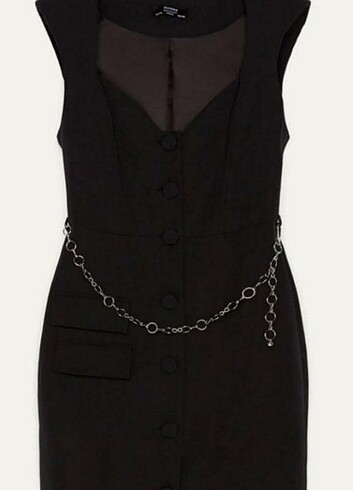 xs Beden Siyah stradivarius elbise