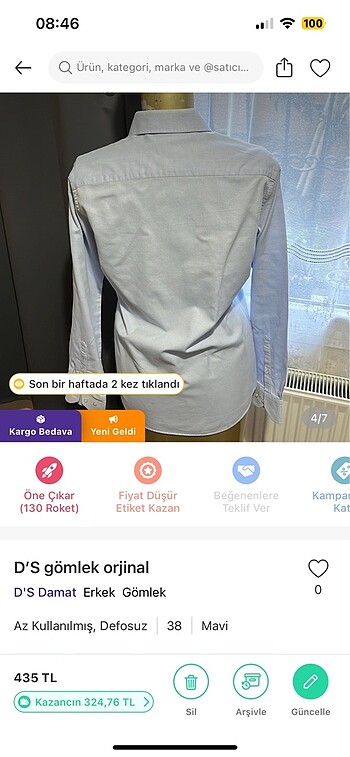 m Beden mavi Renk D?S damat gömlek