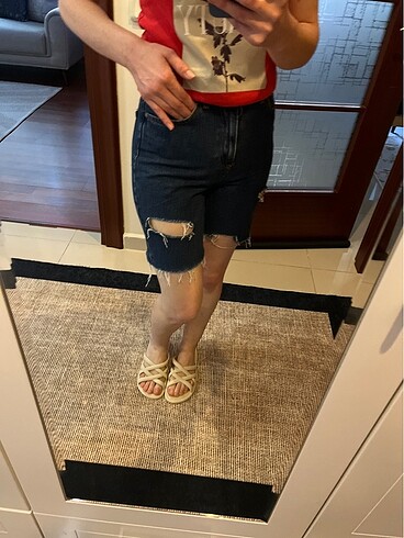 xs Beden lacivert Renk Jeans şort