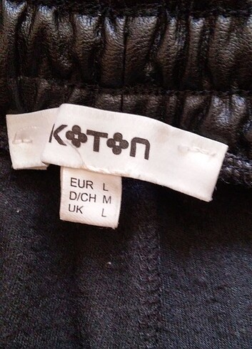 l Beden siyah Renk KOTON MARKA SUNİ DERİ PANTOLON