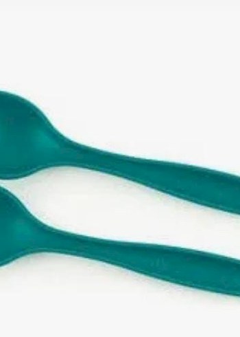 Tupperware Turkuaz Çatal ve Kaşık servis seti