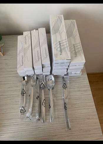 Tupperware Gri- Çatal Kaşık Seti 8 KİŞİLİKTİR - Görsel 2