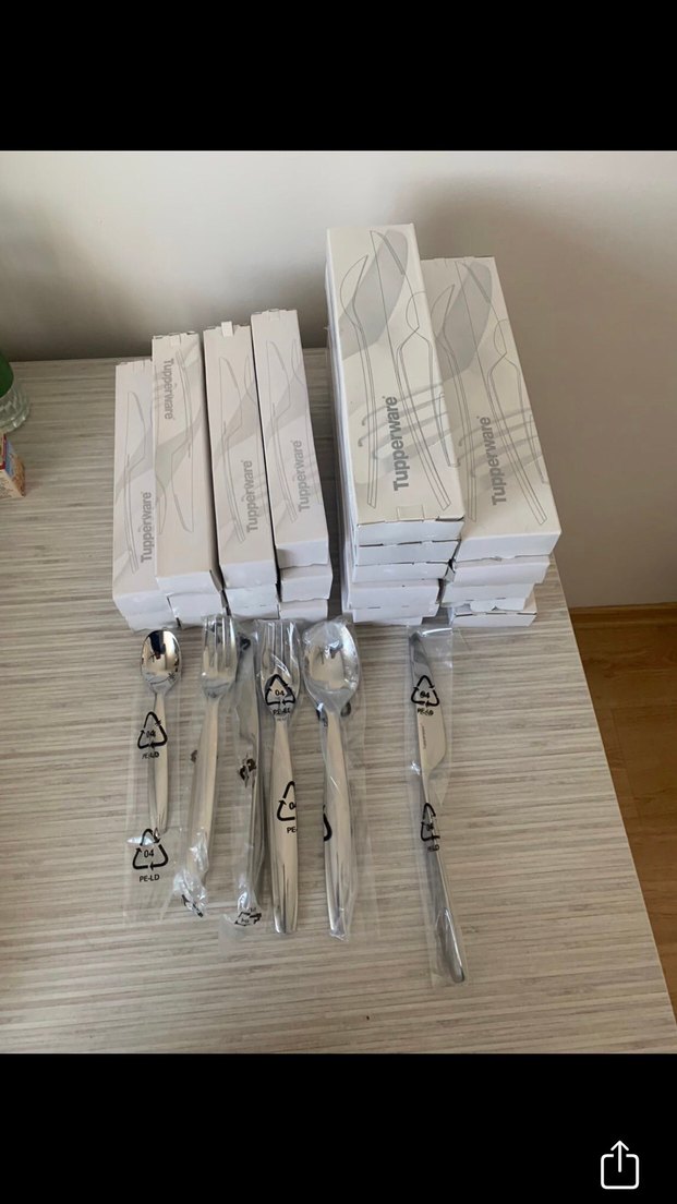 Tupperware Gri- Çatal Kaşık Seti 8 KİŞİLİKTİR - Görsel 2