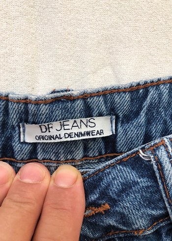 l Beden mavi Renk Mavi Rahat Kesim Kadın Denim kot Şort