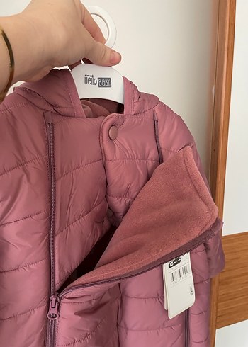 Kız Bebek Pembe Fermuarlı Tulumu - Görsel 4