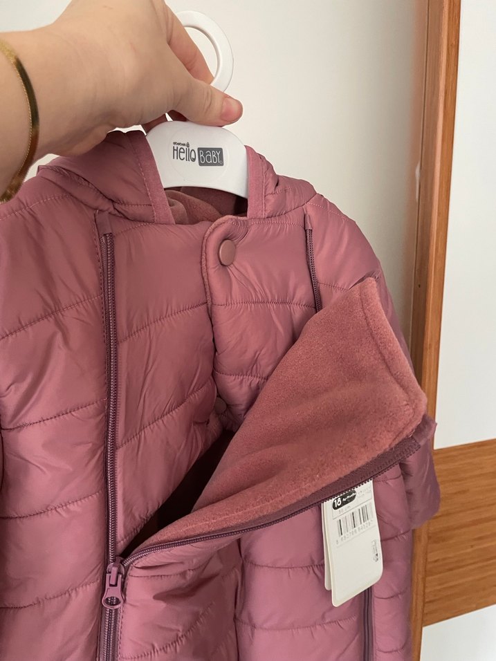 Kız Bebek Pembe Fermuarlı Tulumu - Görsel 4