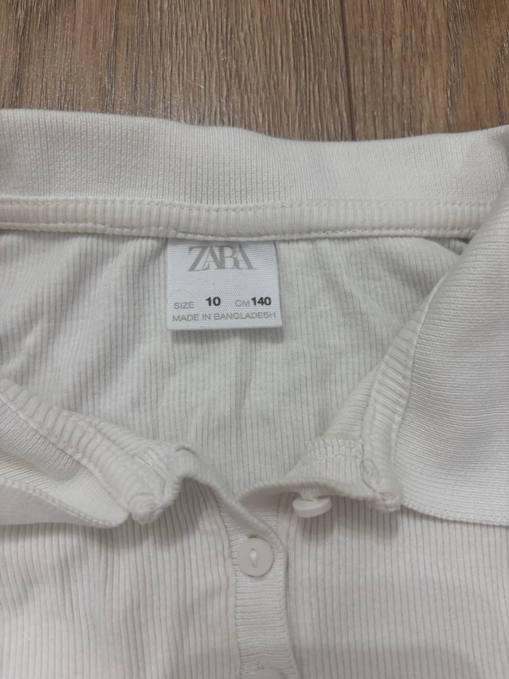 Kızlar için Beyaz Uzun Kollu Polo Tişört - Görsel 2