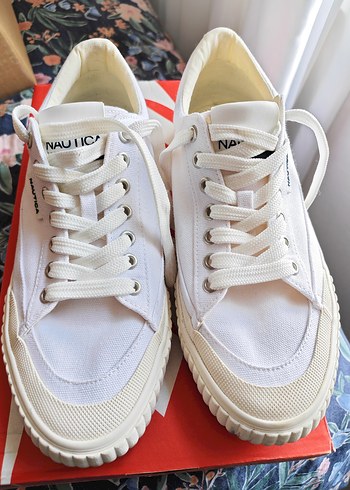 Nautica Beyaz Dusuk Bilek Sneaker