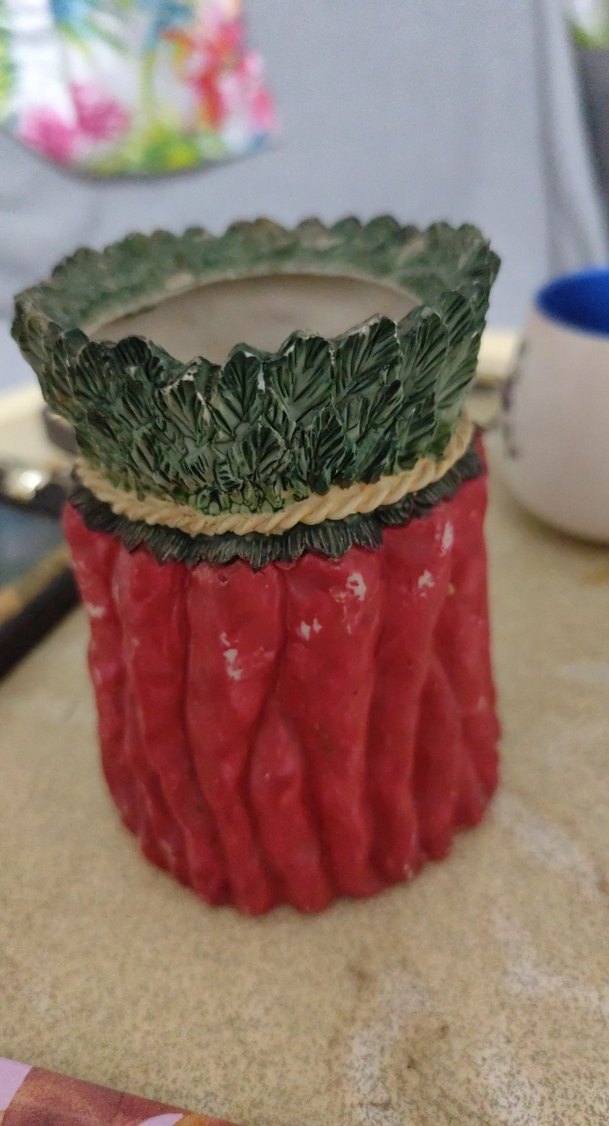 Renkli Kırmızı Seramik Vazo - Görsel 2