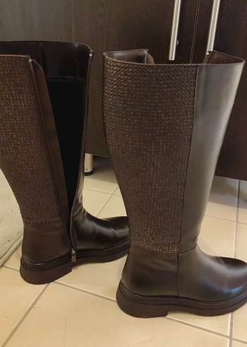 Acı Kahve Süet deri rustik çizme - Görsel 3