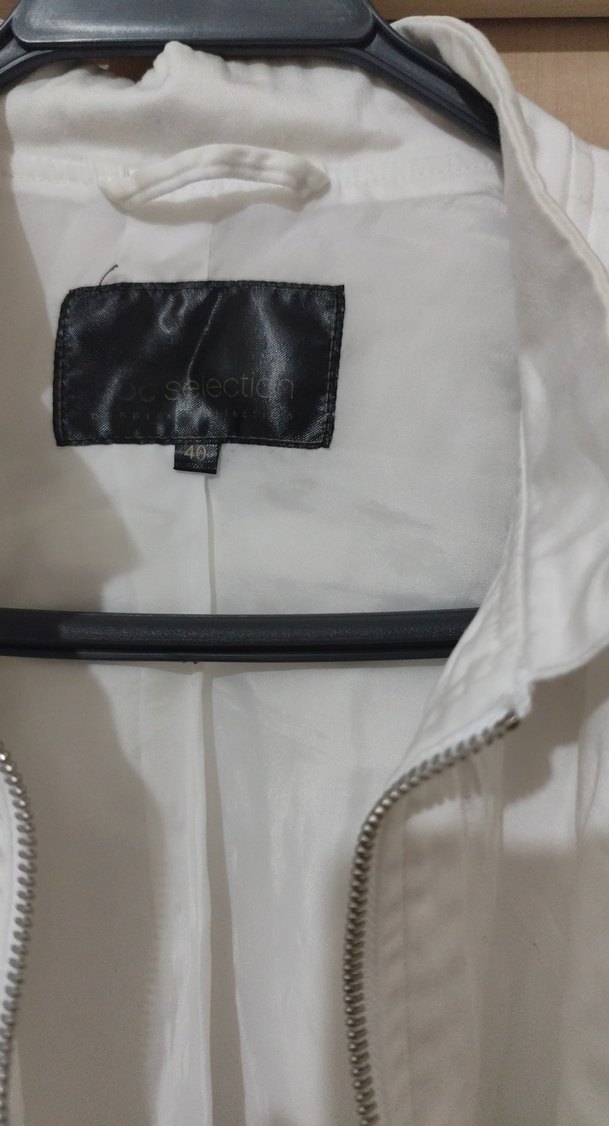 Beyaz keten ceket - Görsel 3