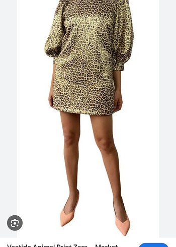 Leopar Desenli Karpuz Kollu Şık Elbise - Görsel 6