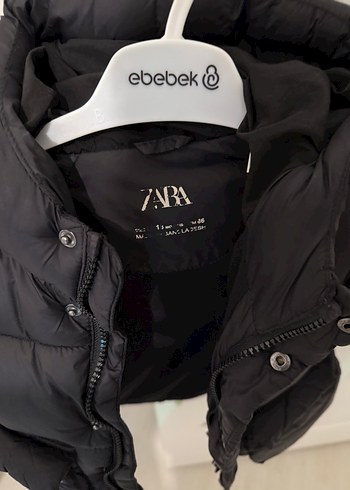 Düğmeli Siyah Erkek Çocuk Mont - Görsel 3