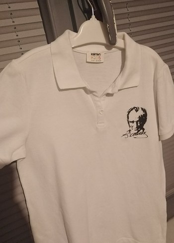 Koton Kids Gri Baskılı Beyaz Erkek Polo Tişört