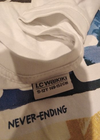 Erkek Çocuk Beyaz Baskılı Tişört - Görsel 3