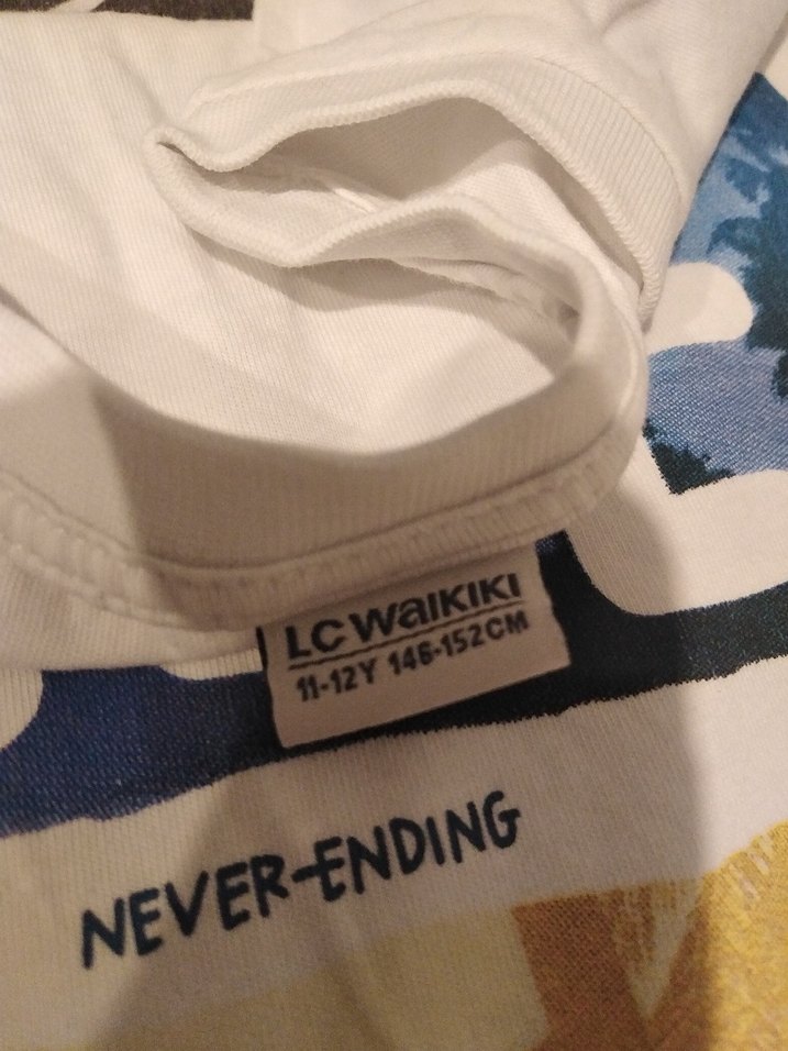 Erkek Çocuk Beyaz Baskılı Tişört - Görsel 3