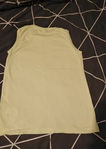 Yeşil Baskılı Kadın Kolsuz erkek çocuk tişört - Görsel 3