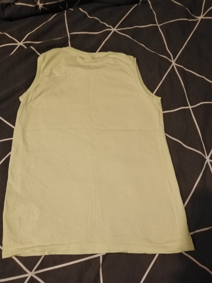 Yeşil Baskılı Kadın Kolsuz erkek çocuk tişört - Görsel 3