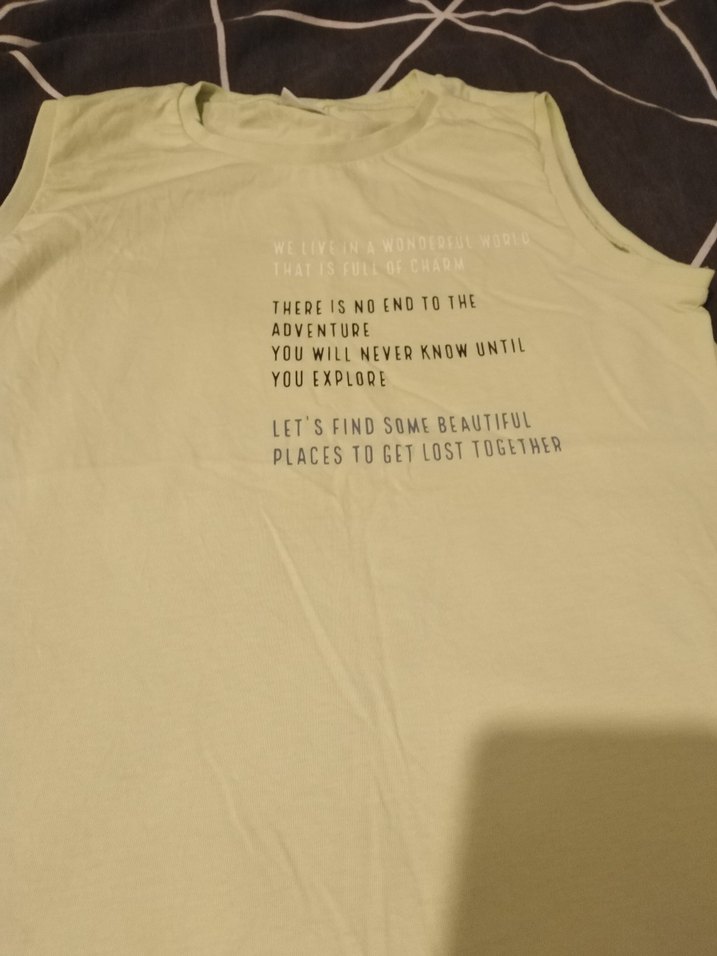 Yeşil Baskılı Kadın Kolsuz erkek çocuk tişört - Görsel 2