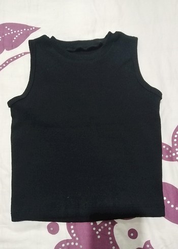 Siyah Erkek Çocuk Kolsuz Basic Atlet