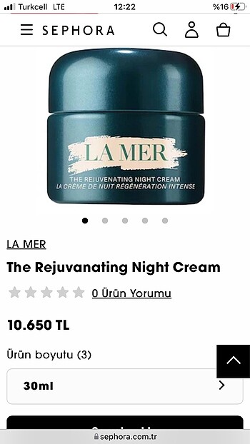 La Mer LA MER gece onarıcı krem