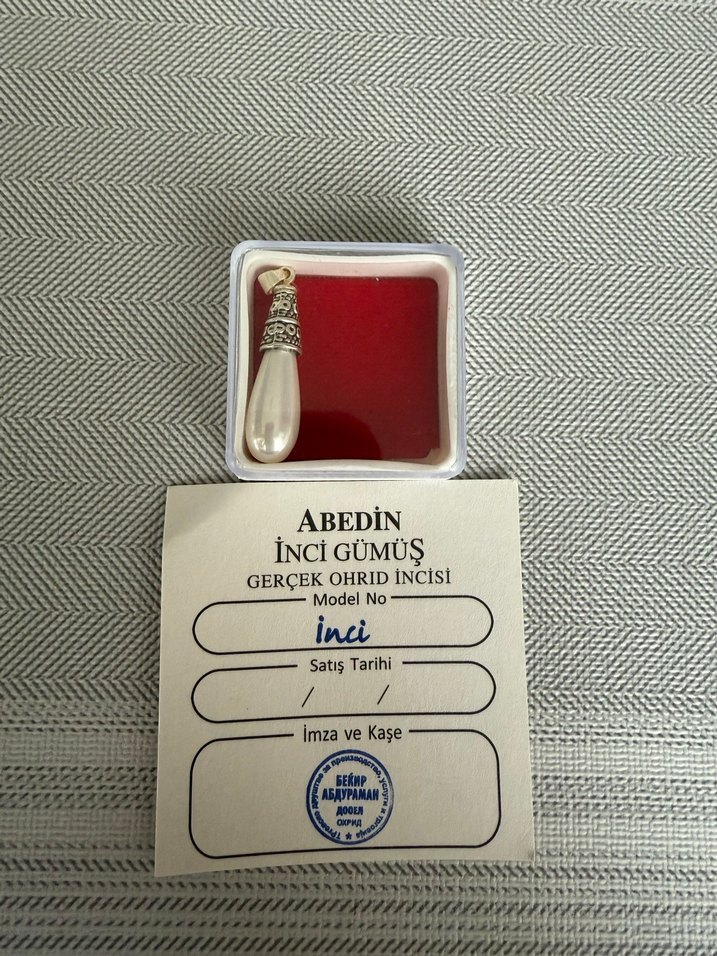 OHRID İNCİSİ GÜMÜŞ KOLYE UCU - Görsel 2