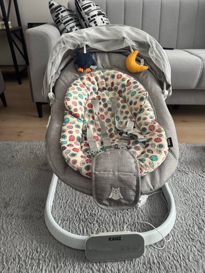 Gri Kanz Bebek Beşiği ve Salıncağı - Görsel 2