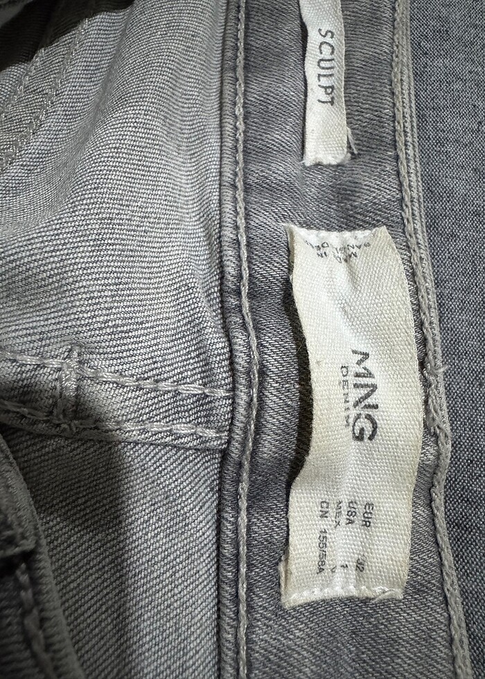 Mango açık gri kot - Görsel 3