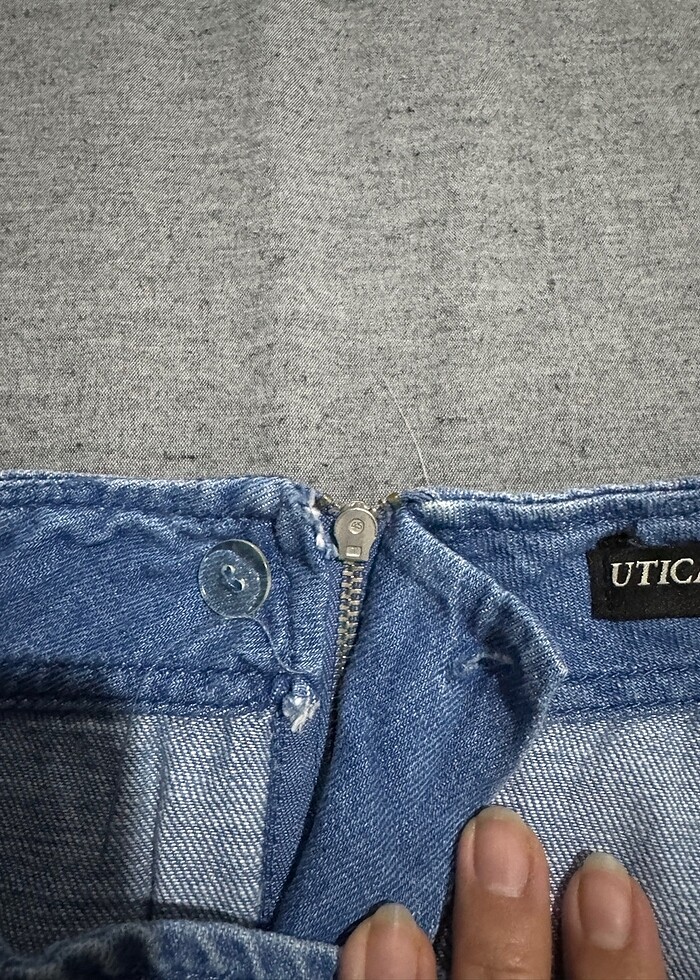 Mini Çan kot etek - Görsel 4