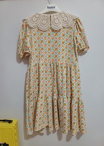 Çiçek Desenli Bohem Kız Elbisesi - Görsel 4